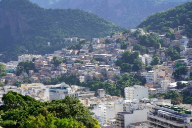 Rio de Janeiro, Brezilya 'daki Favela Santa Marta gecekondu mahallesi