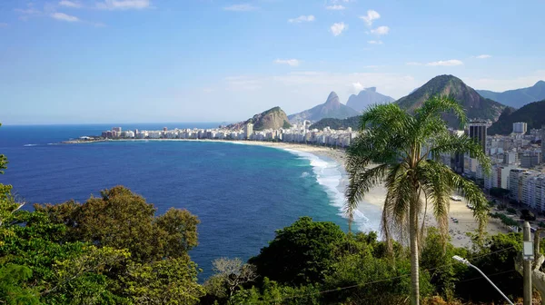 Vista Panorámica Playa Copacabana Río Janeiro Brasil — Foto de Stock