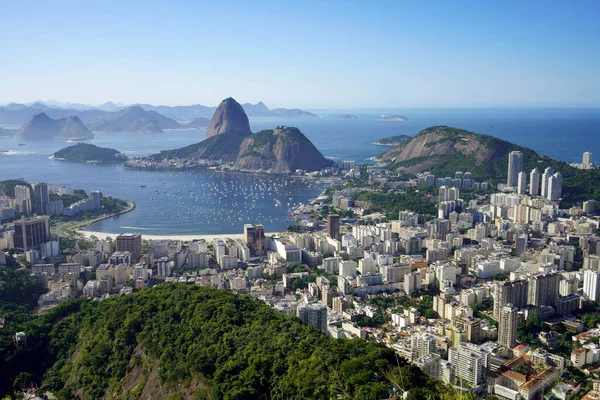 Rio Janeiro Stadsbild Och Guanabara Bay Med Botafogo Distriktet Rio — Stockfoto
