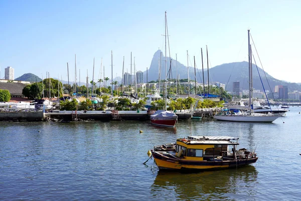 Rio Janeiro Med Yachter Och Båtar Guanabara Bay Rio Janeiro — Stockfoto