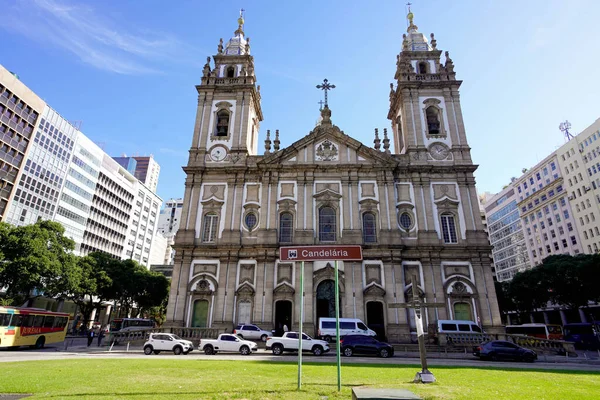 Rio Janeiro Brazil Juni 2023 Candelariakerk Belangrijke Historische Rooms Katholieke — Stockfoto