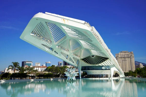 stock image RIO DE JANEIRO, BRAZIL - JUNE 22, 2023: Museum of Tomorrow (Museu do Amanha) is a science museum in the city of Rio de Janeiro, Brazil