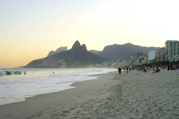 Rio Janeiro Brazil Juni 2023 Människor Och Fritid Stranden Ipanema — Stockfoto