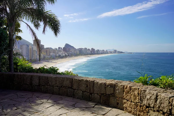 Vackra Rio Janeiro Kustlandskap Med Leblon Och Ipanema Stränder Brasilien — Stockfoto