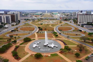 BRASILIA, BRAZIL - 30 AĞUSTOS 2023: Brezilya 'nın Brezilya' nın hava manzarası