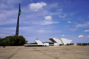 BRASILIA, BRAZIL - 30 AĞUSTOS 2023: Anavatan ve Özgürlük 'ten Tancredo Neves Pantheon, Brasilia, Brezilya