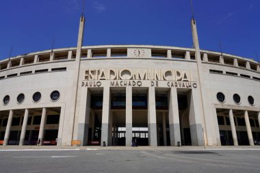 SAO PAULO, BRAZIL - 19 SEPTEMBER 2023: Pacaembu Stadyumu, tam adı: Estadio Municipal Paulo Machado de Carvalho, Sao Paulo, Brezilya