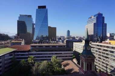 Santiago cityscape with Bellas Artes neighborhood, Santiago de Chile, South America clipart