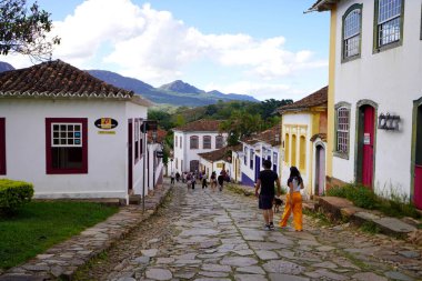 Tiradentes, Brezilya - 1 Mayıs 2025 Brezilya sömürge şehri Tiradentes, Minas Gerais, Brezilya