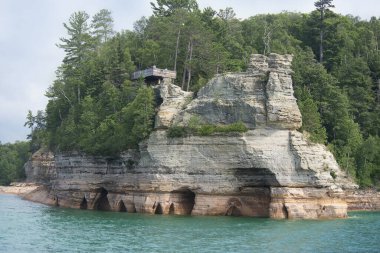 Yazın Rock National Lake Shore 'u canlandırdım. Michigan Eyaleti, ABD
