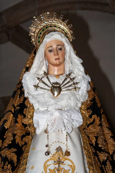 Settimana Santa Madonna Addolorata Talavera Reina Toledo Spagna — Foto Stock