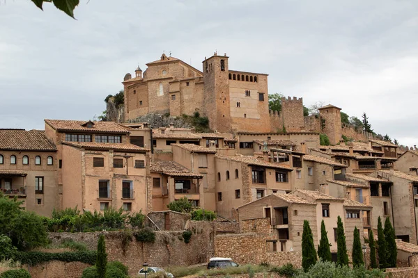 Středověký Pohled Krajinu Města Alquezar Huesca Španělsko — Stock fotografie