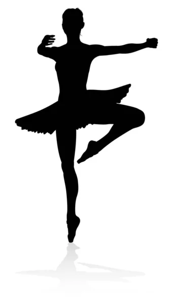 芭蕾舞蹈演员的人物造型姿势 — 图库矢量图片