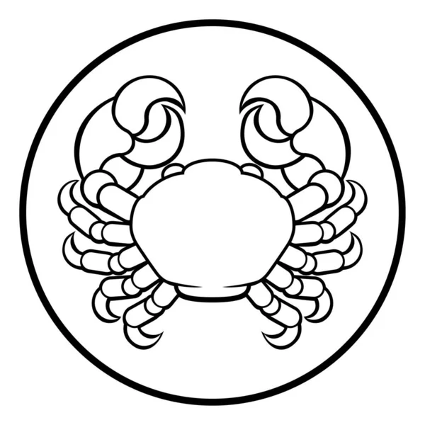 Krab Astrologie Znamení Zvěrokruh Rakovina Horoskop Symbol — Stockový vektor