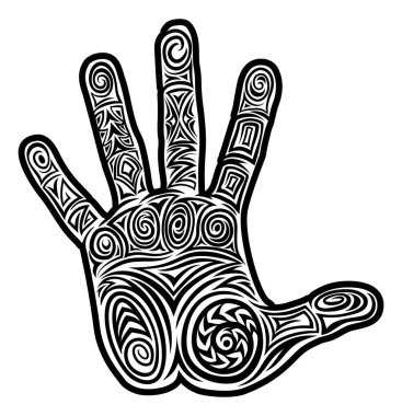 El desenli soyut konsept tasarım motifi