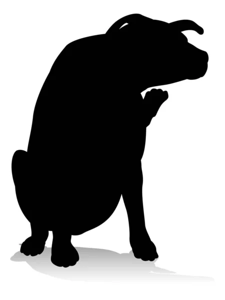 Силуэт Животного Пса — стоковый вектор