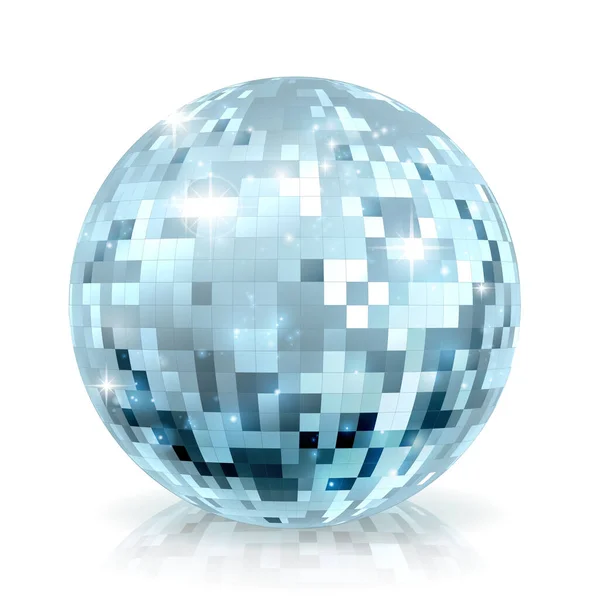 迪斯科镜面闪闪发光的球装饰 — 图库矢量图片