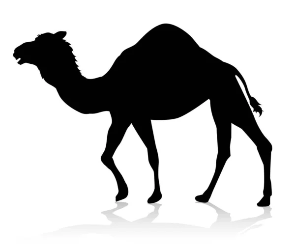 Силуэт Животного Верблюда — стоковый вектор