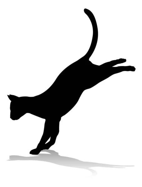 Animal Silhouette Pet Cat — Stock Vector