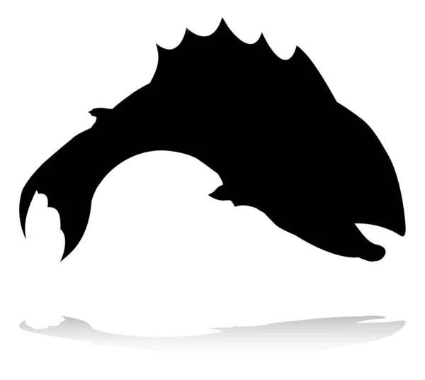 Animal Silhouette Fish — Stock Vector
