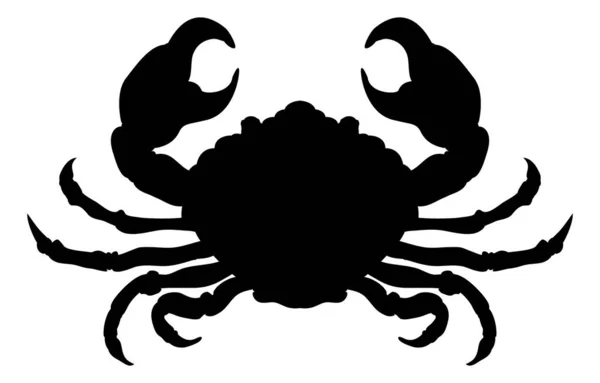Une Silhouette Animale Crabe — Image vectorielle