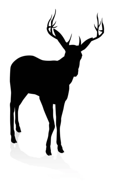 鹿的高品质动物剪影 — 图库矢量图片