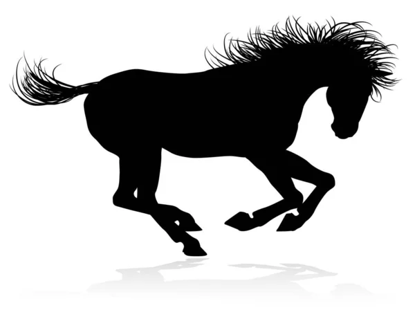 High Quality Very Detailed Horse Silhouette — Stock Vector
