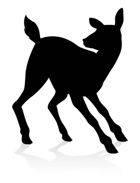 High Quality Animal Silhouette Deer — Stock Vector