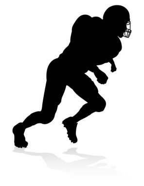 Detaylı Amerikan Futbolcu Spor silueti