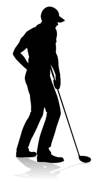 Golfer Sports Person Playing Golf — Stock Vector