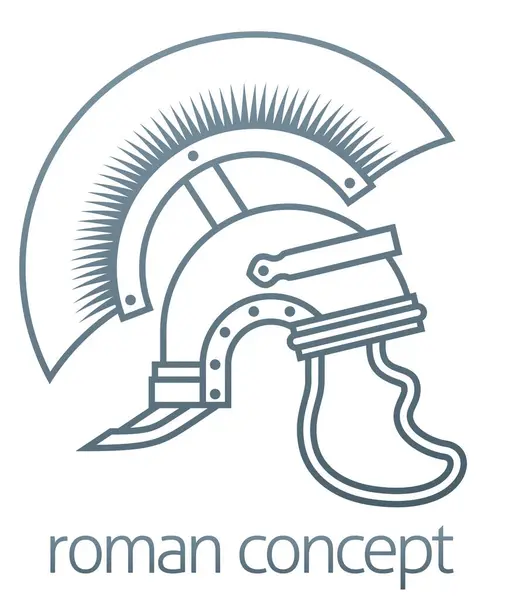 Roman Centurion Soldier Helmet Icon Concept Graphic — Stock Vector