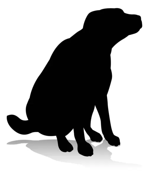Djursilhuett Sällskapshund — Stock vektor
