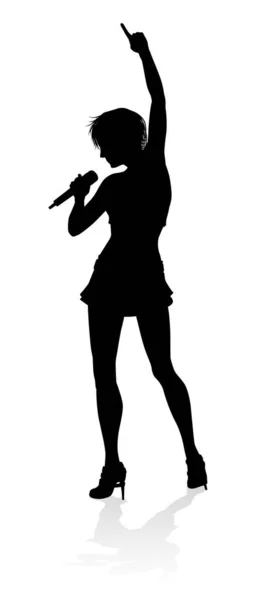 Woman Singer Pop Country Music Rock Star Even Hiphop Rapper — Stock Vector