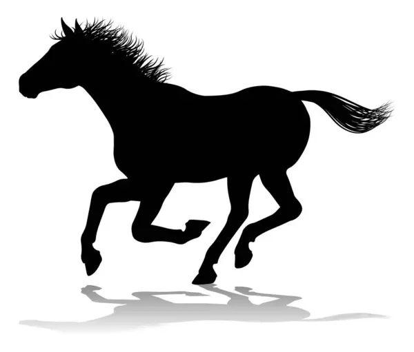 Horse Animal Detailed Silhouette Graphic — Stock Vector