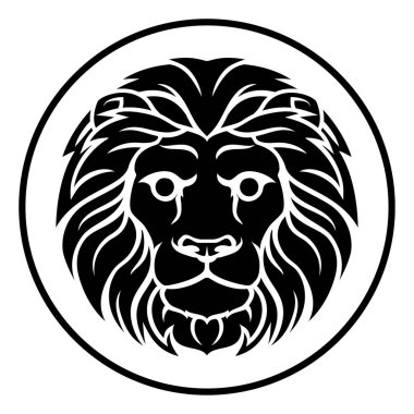 Aslan burcu astroloji burç simgesini çember yapın