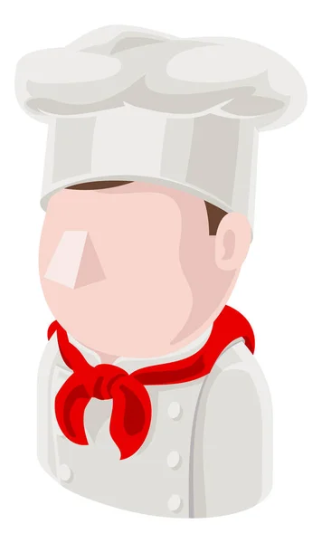 Chef Homme Avatar Dessin Animé Personne Icône Emoji — Image vectorielle