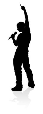 Bir şarkıcı pop, country müzik, rock yıldızı ya da hip hop şarkıcısı.