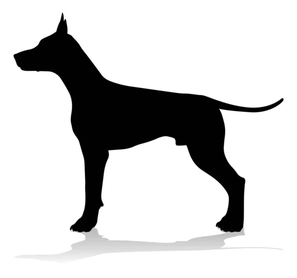 Detailed Animal Silhouette Pet Dog — Stockvektor