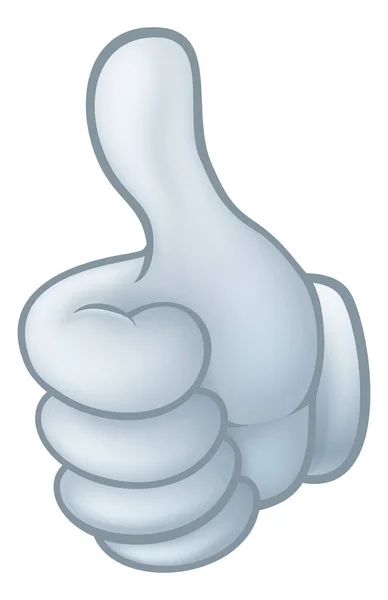 Thumbs Cartoon Glove Hand Icon Graphic — Stock Vector