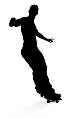 Çok kaliteli ve çok detaylı kaykaycı silueti.