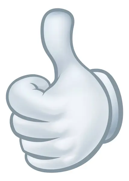 Thumbs Cartoon Glove Hand Icon Graphic — Stock Vector