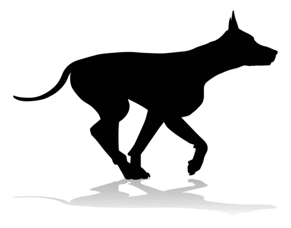 Detailed Animal Silhouette Pet Dog — Wektor stockowy