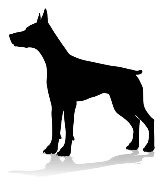 Detailed Animal Silhouette Pet Dog Jogdíjmentes Stock Illusztrációk