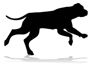 A detailed animal silhouette of a pet dog