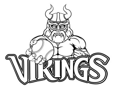 A Viking warrior gladiator baseball sports mascot clipart
