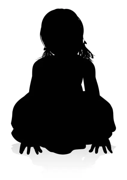 High Quality Detailed Silhouette Kid Child Royalty Free Stock Illustrations