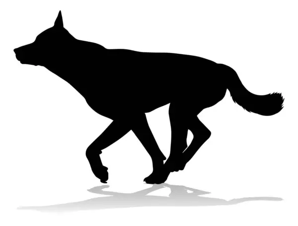 Detailed Animal Silhouette Pet Dog Grafică vectorială