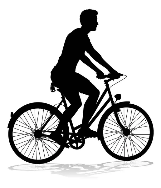 Bicycle Riding Bike Cyclist Silhouette Royalty Free Stock Vectors