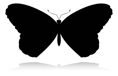 An animal silhouette of a butterfly clipart