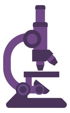 Düz retro modern tarzda bir bilim laboratuarı mikroskobu ikonu